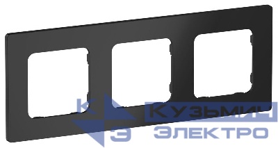 Рамка 3-м СП FLITE РУ-3-К-ФлЧ черн. IEK FI-M32-32-20-K02