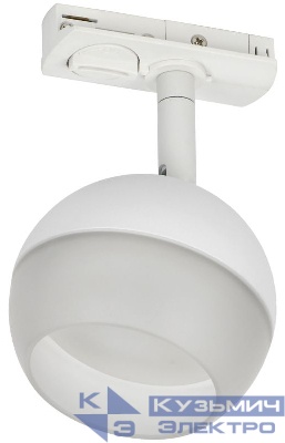 Светильник 4118 декоративный трековый поворотный GX53 бел. IEK LT-USB0-4118-GX53-1-K01