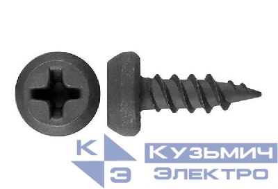 Саморез "Клоп" 3.5х11 металл-металл фосфатированный шлиц Philips №2 острый (уп.100шт) Промрукав PR08.9350