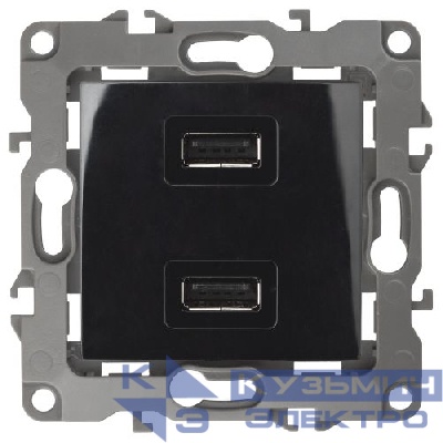 Устройство зарядное USB 12-4110-06 5В-2100мА черн. ЭРА Б0027496