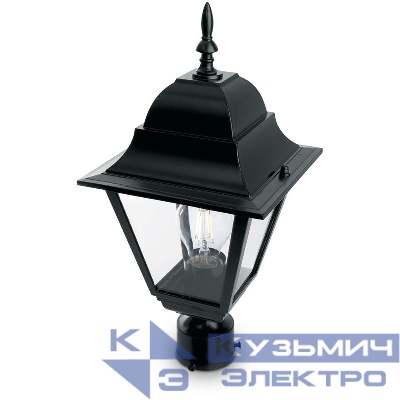 Светильник 4203/PL4203 100Вт E27 230В садово-парковый на столб черн. FERON 11028