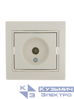 Розетка телевизионная оконечная TV СП Mira крем./крем. LEZARD 701-0303-130