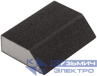 Губка шлифовальная угловая 100х70х25мм Р 240 средняя жесткость алюм./оксидная FIT 38377