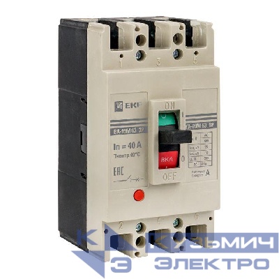 Выключатель автоматический 3п 63/40А 25кА ВА-99М PROxima EKF mccb99-63-40m
