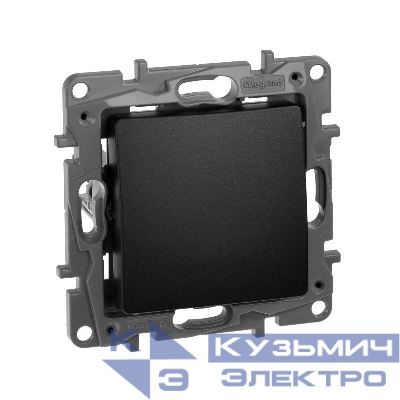 Выключатель 1-кл. СП Etika 10А IP20 250В 10AX авт. зажимы механизм антрацит IEK 672601