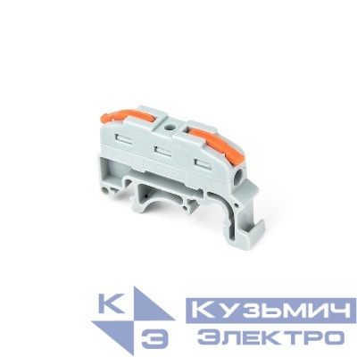 Клемма монтажная СМК PTC-1P 4211 DIN BL/4 450В 32А 0.08-2.5(4.0)кв.мм JazzWay 5073647