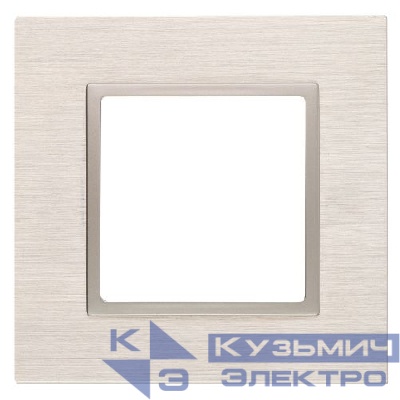 Рамка 1-м 14-5201-04 металл Elegance шампань+шампань ЭРА Б0034542