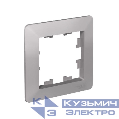 Рамка 1-м AtlasDesign Air алюм./дым. черн. SE ATN220301