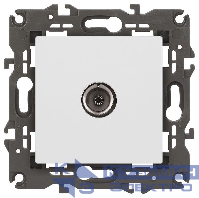 Розетка телевизионная одиночная TV Elegance 14-3101-01М матов. бел. Эра Б0065813