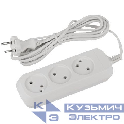 Удлинитель 3х3м без заземл. ШВВП 2х0.75 UDL-6-330 Greenline Эра Б0065041