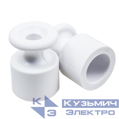 Изолятор ОП пластик бел. (уп.10шт) Bironi B1-551-21-10