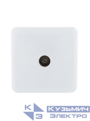 Розетка телевизионная проходная TV 1-м ОП Viola бел. LEZARD 751-0200-129