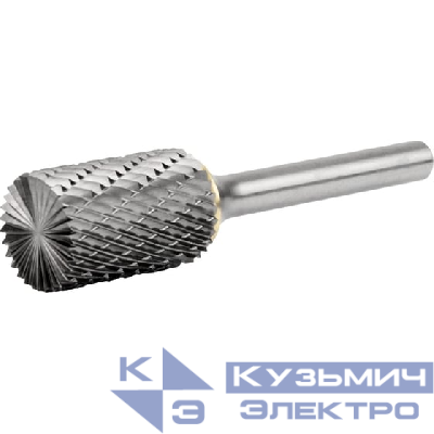 Diamond Industrial Борфреза твердосплавная тип B 16x25 мм, s=6 мм, цилиндрическая с торцевыми зубьями 0