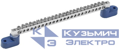 Шина нулевая Ni ШНИ-6х9-24-У2-С на двух угловых изоляторах IEK YNN10-24-C2-K07-N