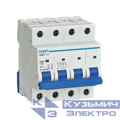 Выключатель автоматический модульный 4п C 40А 6кА NB1-63 (R) CHINT 179749