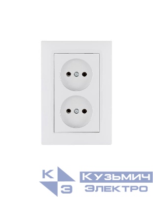Розетка 2-я Karea RIZZ без заземл. бел. Makel 88001017