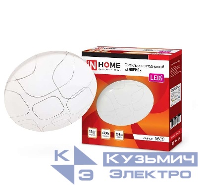 Светильник светодиодный DECO ГЛОРИЯ 18Вт 6500К 1620лм 230В 260х55мм IN HOME 4690612022277