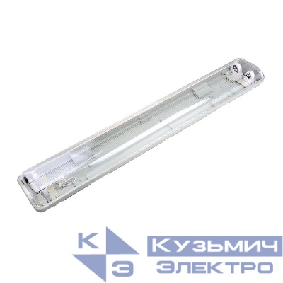 Светильник линейный ULW-T42A T8х2/L66 IP65 WHITE накладной без лампы цоколь G13 под LED лампу Т8 (ЛПО 2х18) Uniel UL-00006462