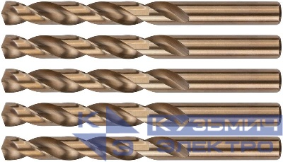 Сверло по металлу Profi с кобальтом 5% 13х151мм (уп.5шт) Cutop 48-130-5