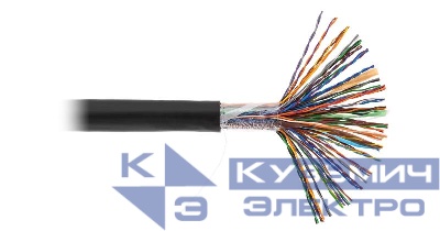 Кабель U/UTP кат.5 (класс D) 50 пар 100МГц ОЖ BC чистая медь внешн. PE до -40град.C черн. (уп.305м) NETLAN EC-UU050-5-PE-BK-3