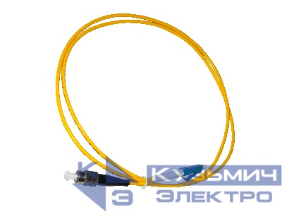 Патч-корд оптический переходной LC-FC/UPC SM Simplex 3.0мм 9/125, 1м