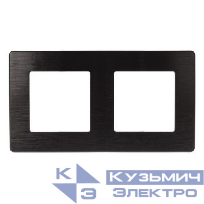 Рамка 2-м 12-5102-06 сатин черн. Эра Б0052514
