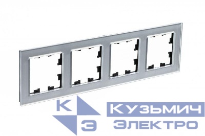 Рамка 4-м AtlasDesign Nature стекло алюм. SE ATN320304