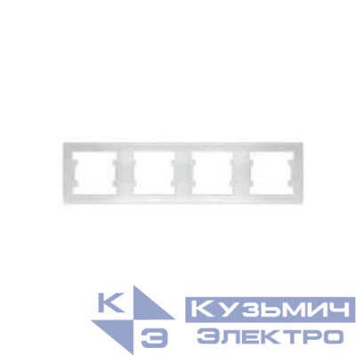 Рамка 4-м Бриллиант горизонт. бел. UNIVersal 7947502