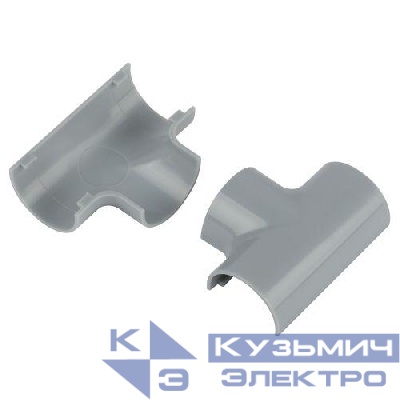 Угол для кабель-канала полукруглого Т-образ. 20х12мм T-KK-20-12-F сер. (уп.2шт) Эра Б0064921