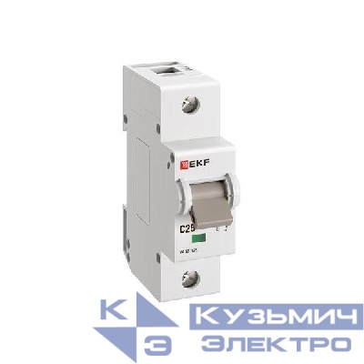 Выключатель автоматический 1п C 25А 15кА ВА 47-125 PROxima EKF mcb47125-1-25C