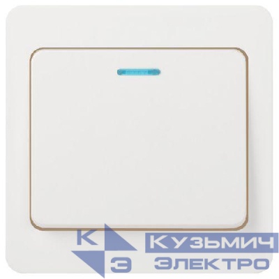 Выключатель 1-кл. СП Style 7-102-01 10А IP20 250В с подсветкой бел. Intro Б0060627