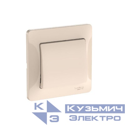 Выключатель 1-кл. Glossa (сх. 1) 10AX быстрозажим. клем. в сборе беж. SE GSL000212S