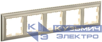Рамка 5-м BRITE РУ-5-Бр беж./шампань IEK BR-M52-12-3-K10
