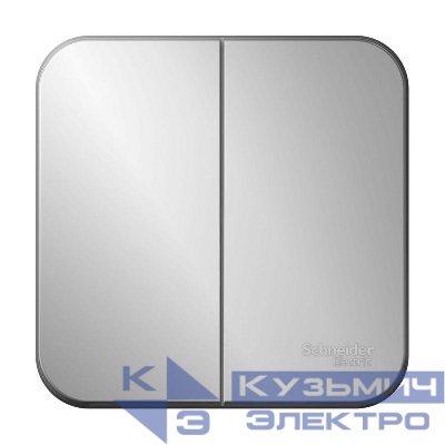 Выключатель 2-кл. ОП Blanca 10А IP20 (сх. 5) 250В с изолир. пластиной алюм. SE BLNVA105013