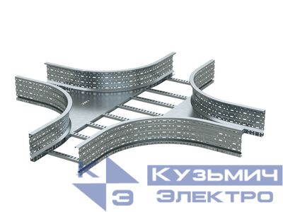 Ответвитель для лестн. лотка Х-образ. 100х300 R-660 гор. цинк DKC ULX613HDZ