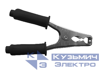 Зажим "крокодил", 200A, черный, L=138±5мм, NETKO Optima