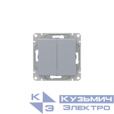 Выключатель 2-кл. СП Эпика механизм алюм. EKF UP1-SWA-20