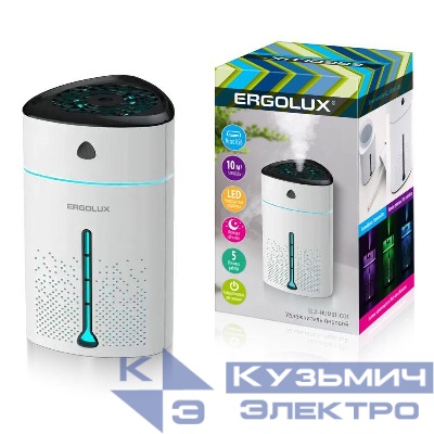 Увлажнитель ELX-HUM01-C01 бел./черн. Ergolux 15325