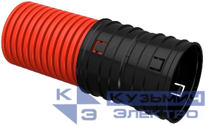 Труба гофрированная двустенная ПНД жесткая d160мм красн. (уп.6м) IEK CTG12-160-K04-006-R