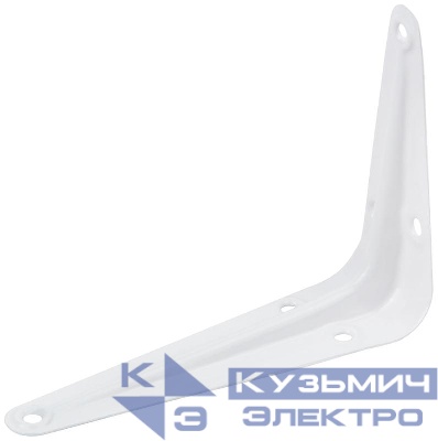 Уголок-кронштейн 75х100мм (0.7мм) бел. FIT 66001