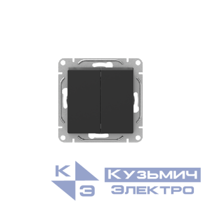 Выключатель проходной 2-кл. СП Эпика механизм черн. EKF UP1-SWB-21