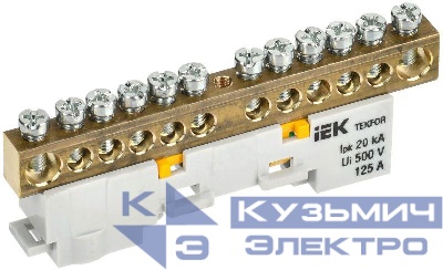Шина PE "земля" неизол. на универс. держ. 8х12-12-Ж TEKFOR IEK TF-NN20-12-DL-K05