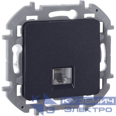 Розетка телефонная Inspiria RJ11 механизм антрацит IEK 673823