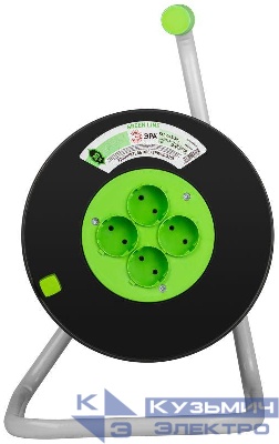 Удлинитель на пластик. катушке 4х30м без заземл. KAT-2x1.5-30m Greenline ПВС 2х1.5 Эра Б0065083