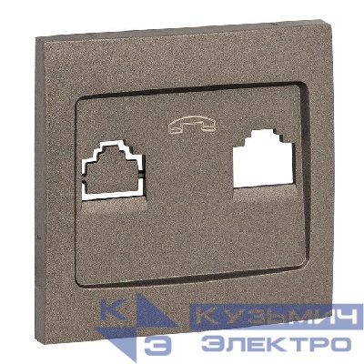 Панель лицевая Валенсия для розетки Phone 1-м графит PROxima EKF EST01-L-034-60