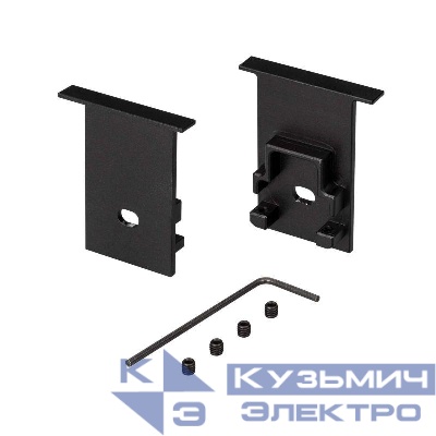 Заглушка SL-COMFORT-2542-F BLACK c отверстием металл Arlight 031783