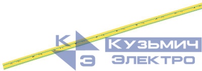 Трубка термоусадочная ТТУ нг-LS 10/5 желт./зел. 1м IEK UDRS-D10-1-K52