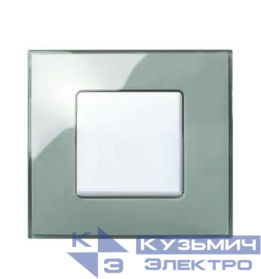 Рамка 1-м 2мод. Simon27 Neos дымчатое стекло Simon 27771-34