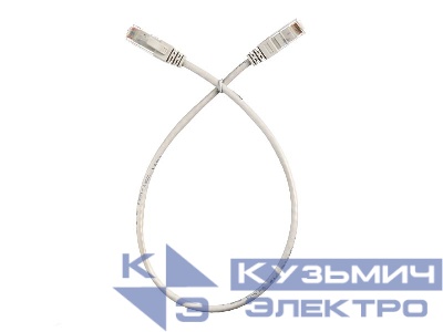 Патч-корд UTP4 cat.6, 0.5м, литой коннектор, серый Netko CKC