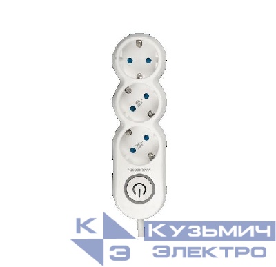 Удлинитель 3х3м с заземл. 16А 4кВт ПВС 3х1 с выкл. EX защ. шторки JazzWay 5034792